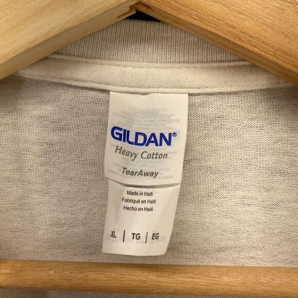 Gildan T-Shirt Women XL White Lips Print Crew Neck Short Sleeve Cotton Casual - Picture 3 of 6